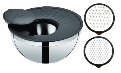 Mixing Bowl 28 cm with Splash Proof Lid + Grater